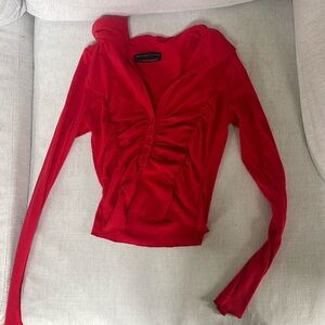 Urban Outfitters Red Collared top
